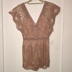 Blush Lace Romper
